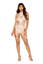 Dreamgirl Garter Teddy — One Size, White - DG-13311WHTOS