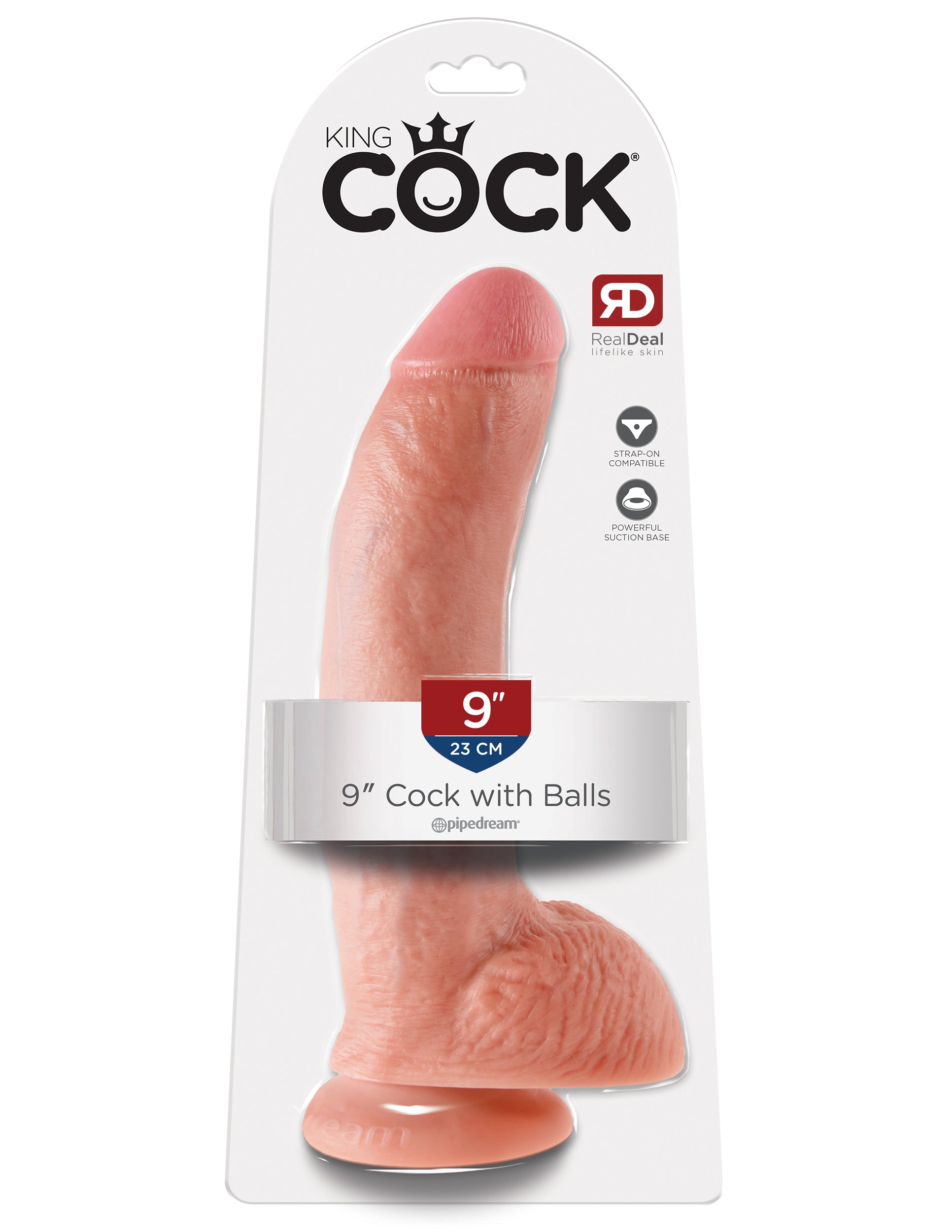 King Cock 9-Inch Cock With Balls - Flesh by Pipedream