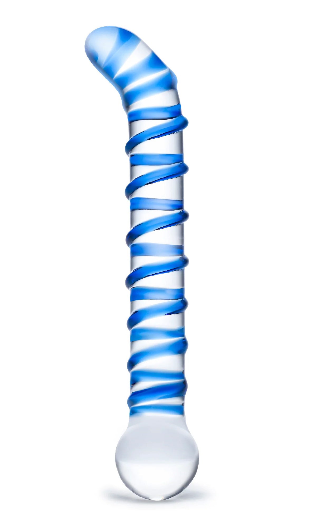 Mr. Swirly 6.5 Inch G-Spot Glass Dildo by Electric Novelties