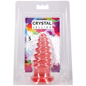 Doc Johnson Crystal Jellies Anal Twist — 5 Inch Pink - DJ0289-08-CD
