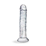 Blush Glamor Sparkling Clear Dildo, 7in (6.5in Insertable) - BL-16509