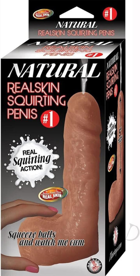 Nasstoys Natural Realskin Squirting Penis — Brown, TPR - NW2841