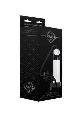 Shots Elite Penis Pump with PSI Gauge — Transparent - PMP-PMP008TRA