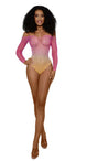 Dreamgirl Ombre Net Bodystocking, One Size Tropical Peach - DG-14092TPOS