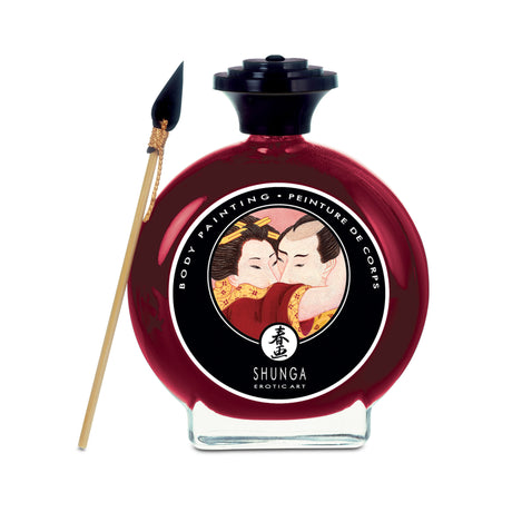 Shunga Edible Body Paint — Sparkling Strawberry Wine, 100 ml - SHU7002