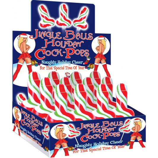 Hott Products Jingle Balls Holiday Cock Pops — 12 Piece Display - HTP2209D