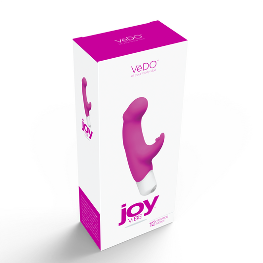 VeDO Joy Mini Vibe — Curved G-Spot Mini Vibrator, Hot in Bed Pink - VI-N0202HPNK