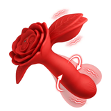 XR Brands Gyrarose Gyrating Silicone Vibrator — Red, 4.1-inch Insertable - AH995