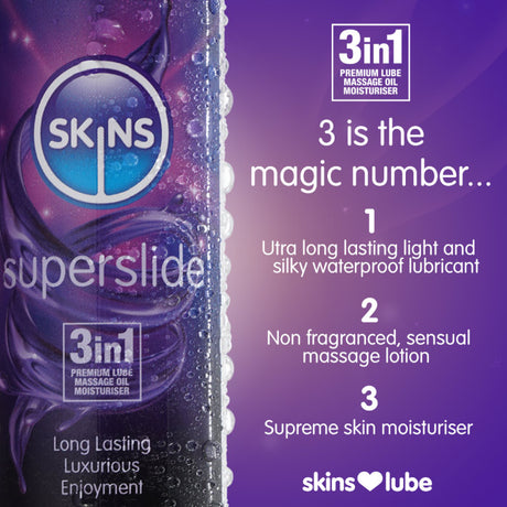 Skins Super Slide Silicone Based Lubricant 4.4oz by Creative Conceptions