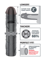 Pipedream Fantasy X-Tension Mega 3-Inch Penis Extension — Black - PD4115-23