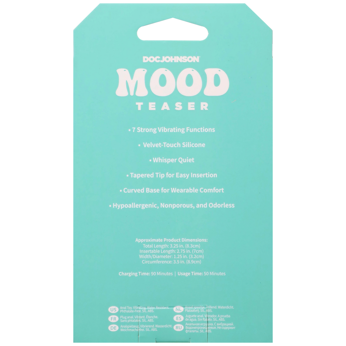 Doc Johnson Mood Teaser Vibrating Micro Plug — Lavender - DJ1473-02-BX