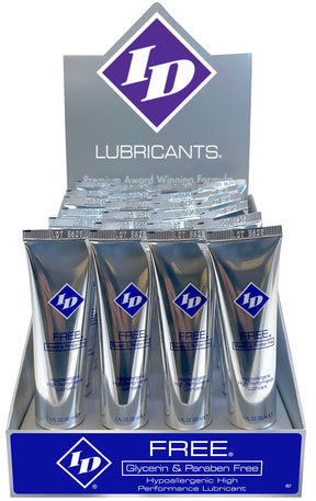 I.D. Lubricants Free — 24 Pack 1 fl oz Personal Lubricant Tubes - ID-IDDDFRT1CY