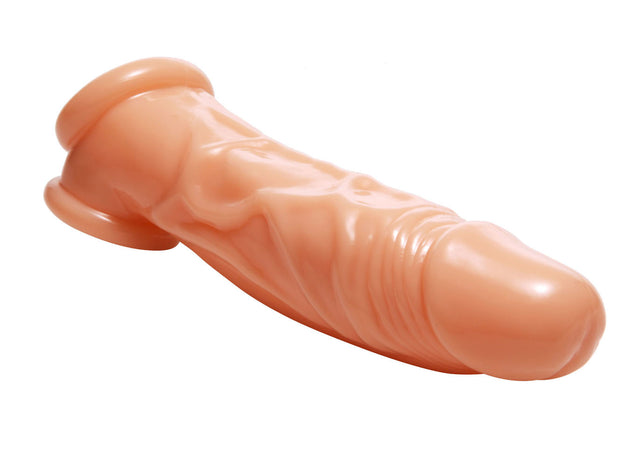 XR Brands Realistic Flesh Penis Enhancer & Ball Stretcher — 6.5" - SM-AE447