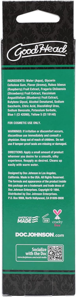 Good Head Oral Delight Gel 4 Oz - Green Apple by Doc Johnson