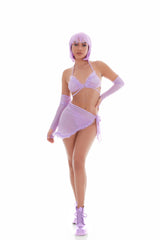 KandiHouse Feeling Fuzzy 5-Piece Lingerie Set — Lilac, S/M - KH65007LSM
