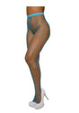 Dreamgirl Fence Net Pantyhose, Neon Blue (One Size) - DG-0010NBLOS