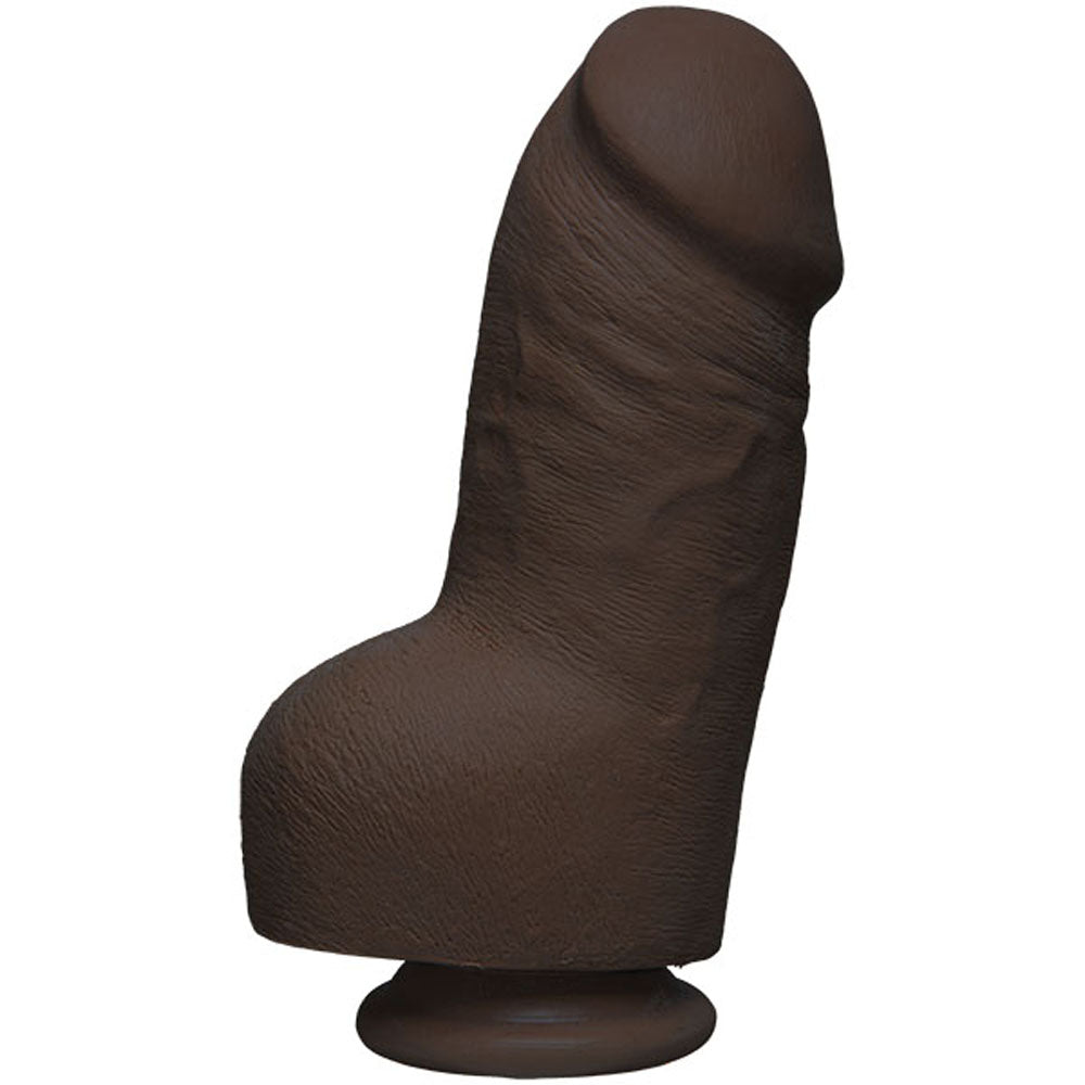 The D - Fat D - 8 Inch With Balls - Ultraskyn - Chocolate by Doc Johnson