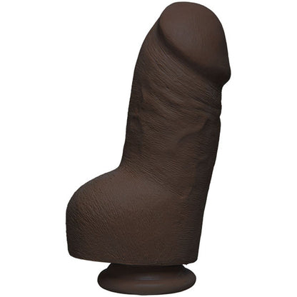 The D - Fat D - 8 Inch With Balls - Ultraskyn - Chocolate by Doc Johnson