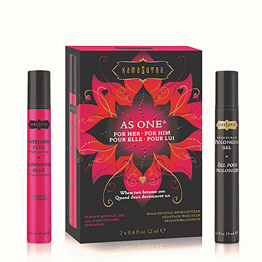 Kama Sutra As One Couples Kit — 2 Gels, 0.4 fl oz Each - KS10175F