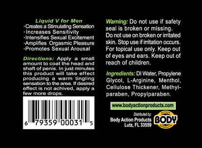 Liquid v for Men 0.5 Oz by Body Action