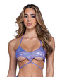 Shimmer Top w/Underboob Cutout - Lavender LG by Roma Confidential