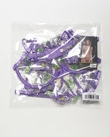 Peony Blossom Embroidered Underwire Bra w/Tanga Panty 2 pc Set - Lilac MD by Roma Confidential