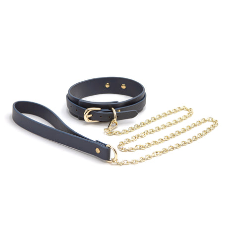 nsnovelties NS Novelties Bondage Couture Collar and Leash — Blue - NSN-1306-27