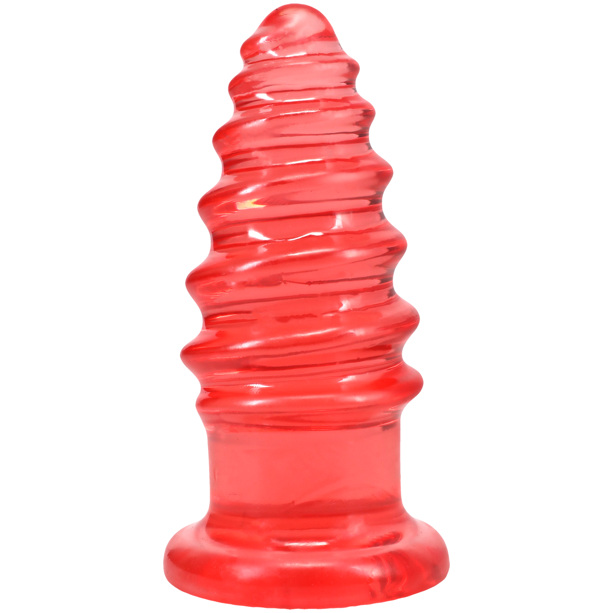 Doc Johnson Crystal Jellies Anal Twist — 7 Inch, Pink - DJ0289-16-CD