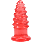 Doc Johnson Crystal Jellies Anal Twist — 7 Inch, Pink - DJ0289-16-CD