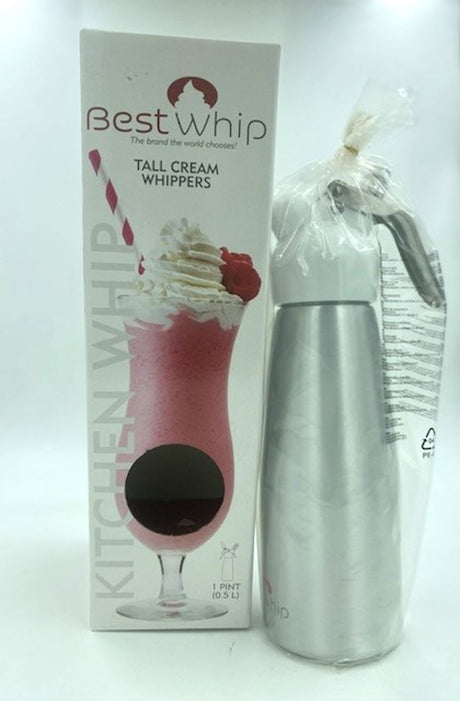 J.S. Marketing Tall Cream Whipper, 1 Pint (Silver) - JSM-KW50S
