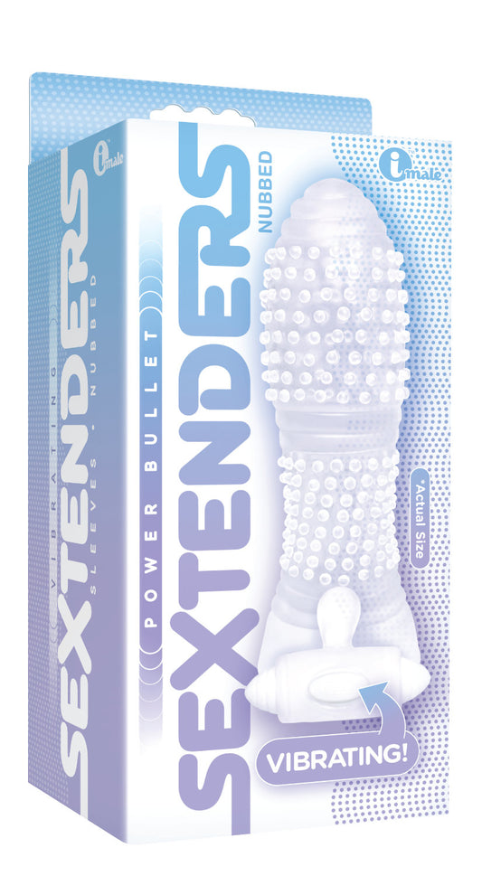 Icon Brands 9's Vibrating Sextender — Clear Nubbed Extender, 5-inch - ICB2508-2