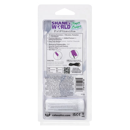 Shane's World Finger Banger Rechargeable Purple by CalExotics