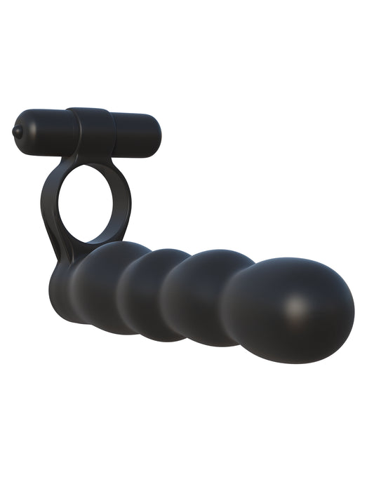 Pipedream Fantasy Posable Partner Double Penetrator C-Ring — Black - PD5930-23
