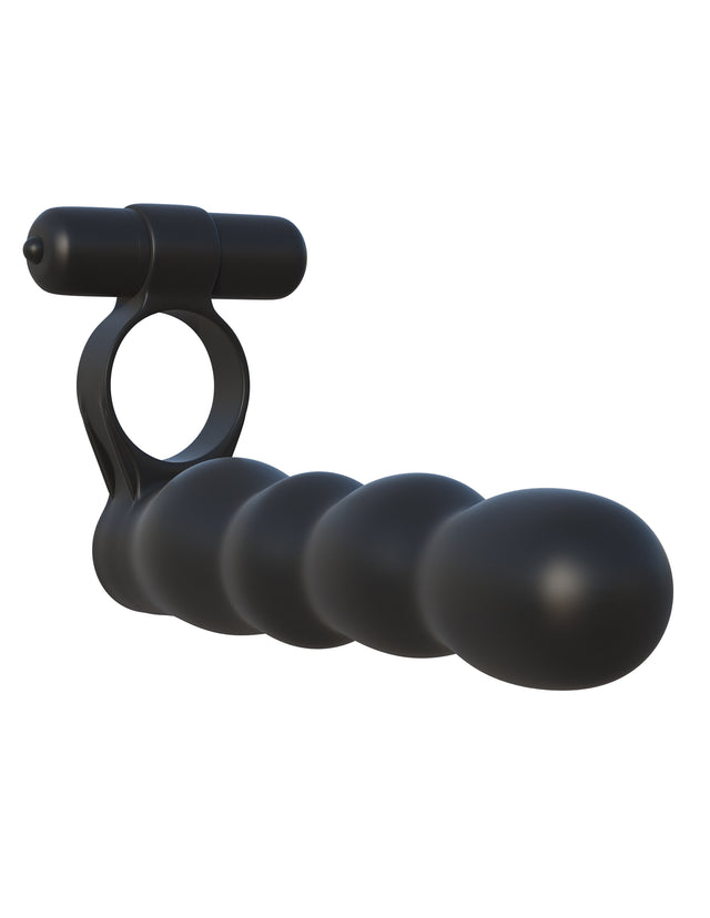Pipedream Fantasy Posable Partner Double Penetrator C-Ring — Black - PD5930-23