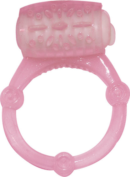 Humm Dinger Vibrating Penis Ring Clitoral Stimulator - Magenta by Hott Products
