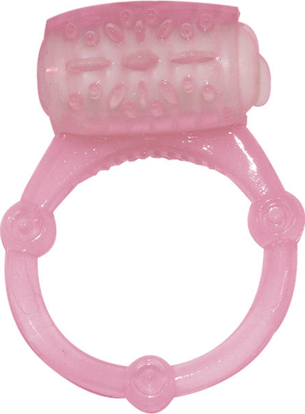Humm Dinger Vibrating Penis Ring Clitoral Stimulator - Magenta by Hott Products