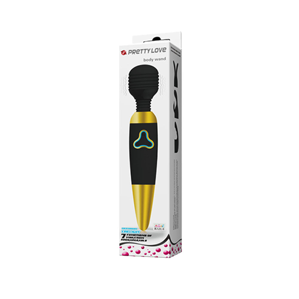 Pretty Love Body Wand With Led Light - Black and Gold by Pretty Love