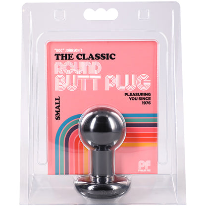 Round Butt Plug - Small - Black by Doc Johnson
