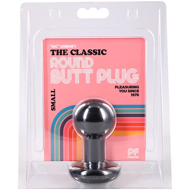 Round Butt Plug - Small - Black by Doc Johnson