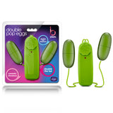 Blush Double Pop Eggs Dual Egg Vibrator, Lime - BL-25522