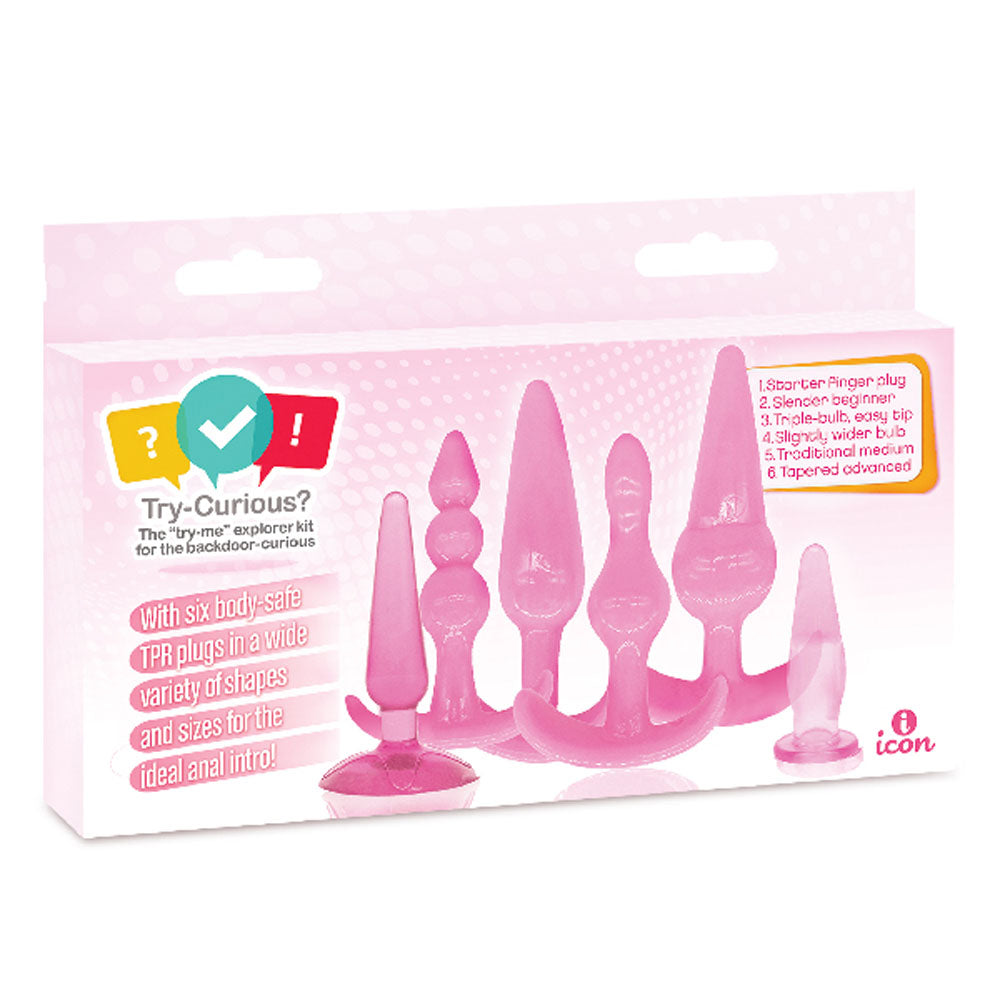 Try Curious Anal Plug Kit - Pink by Icon Brands