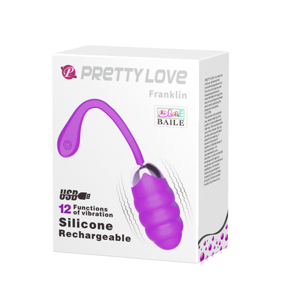 Pretty Love Franklin Rechargeable Egg Vibe - Purple by Pretty Love