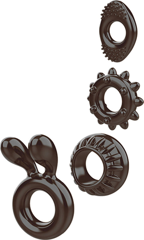 Evolved Novelties Ring My Bell 4-Pack Cock Ring Set - ZE-CR-4388-2
