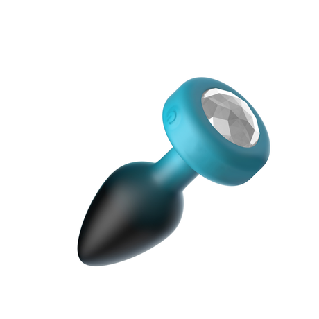 Viben Eluxe Vibrating Gem Anal Plug, Small — Blue Ombre with Remote - VB-CC9156