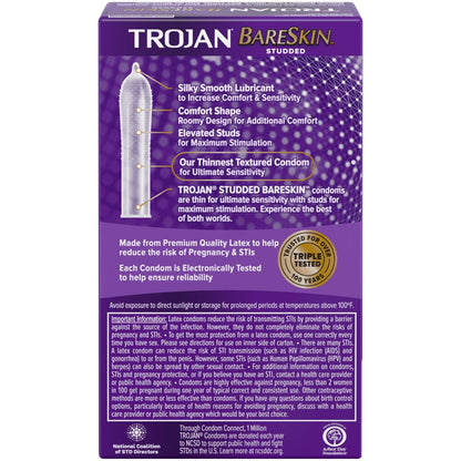 Trojan Studded Bareskin - 10 Pack by Paradise Marketing
