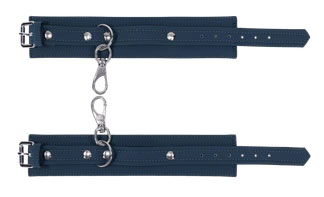 Sportsheets Signature Twilight Tease Ankle Cuffs — Blue, Cashmere-Touch Silicone - SS68105