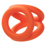 CalExotics Alpha Liquid Silicone Tri-Ring Cock Ring, Orange - SE1492362