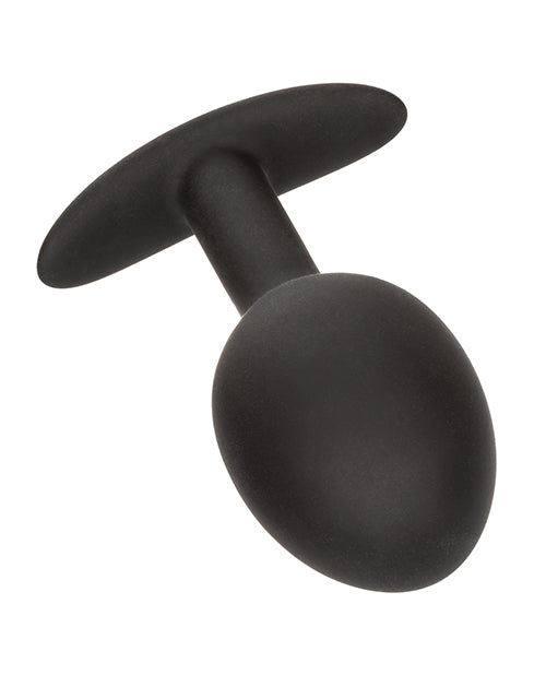 Weighted Silicone Anal Plug - Black by CalExotics Anal Toys