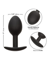 Weighted Silicone Anal Plug - Black by CalExotics Anal Toys