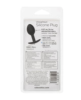 Weighted Silicone Anal Plug - Black by CalExotics Anal Toys